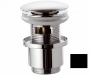 Донный клапан для раковин с переливом Daniel черный матовый A735C15