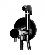 Гигиенический душ со смесителем скрытого монтажа Daniel Suvi черный матовый S20645S15