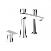 Смеситель на борт ванны Daniel Diva с ручным душем хром DV691CR