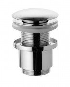 Донный клапан для раковин без перелива Daniel click-clack хром A736CCR