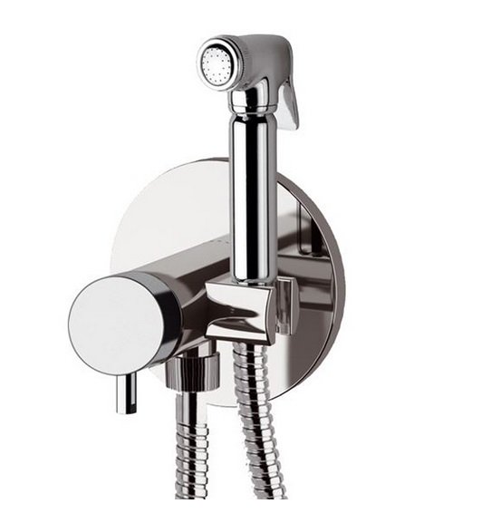 Гігієнічний душ зі змішувачем прихованого монтажу Daniel Suvi хром S20645S2MCR