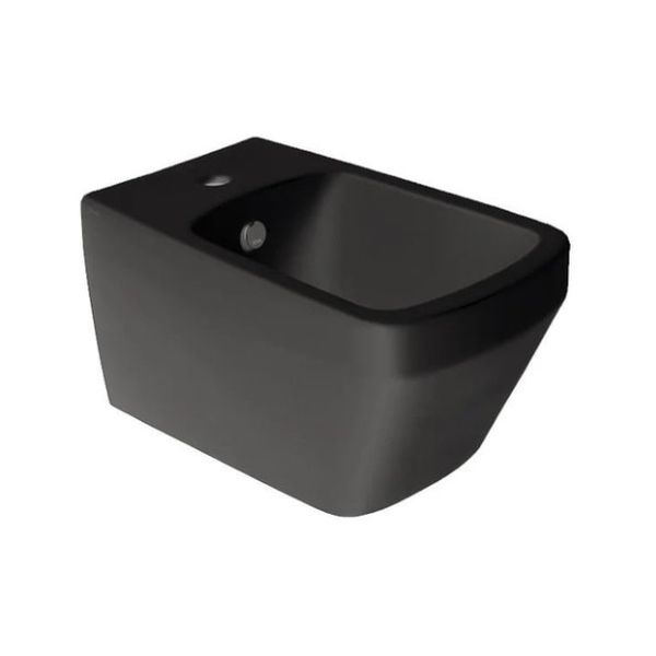 Биде подвесное Simas Baden Baden 36х56 см фаянс черный матовый BB19F87