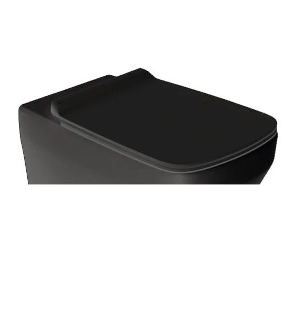 Сидіння з кришкою для унітазу Simas Baden Baden soft-close терморезина чорний матовий BB004