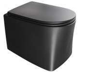 Унитаз подвесной Axa DP безободковый 36х50,5 см керамика черный матовый 8401007