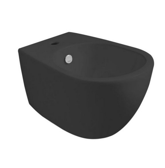 Биде подвесное Simas Vignoni 36,5х56 см фаянс черный матовый VI19/F85