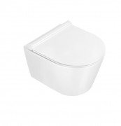 Унитаз подвесной Catalano New Zero 35х46 см с крышкой керамика белый 1VSZ46R00+5V45STP00