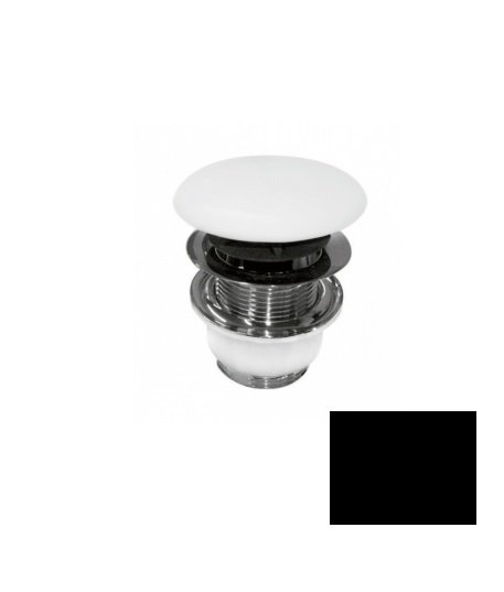 Донний клапан для раковин без переливу Axa кераміка чорний матовий AF001507