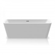 Ванна акрилова Knief Mood 180x80 см з щілинним переливом білий глянцевий 0100285+010009106S