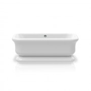 Ванна акриловая Knief Retro 180x85 см с круглым переливом белый глянцевый 0100090+010009106