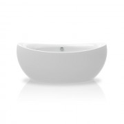 Ванна акрилова Knief Venice 180,5x83,5 см з круглим переливом білий глянцевий 0100083+010009106