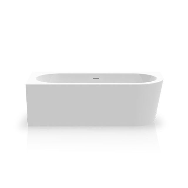 Ванна акрилова Knief Wall Corner R 180x80 см з щілинним переливом білий глянцевий 0100277CR+010009106S