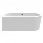 Ванна акриловая Knief Fresh Right 180x80 см с круглым переливом белый глянцевый 0100032+010009106