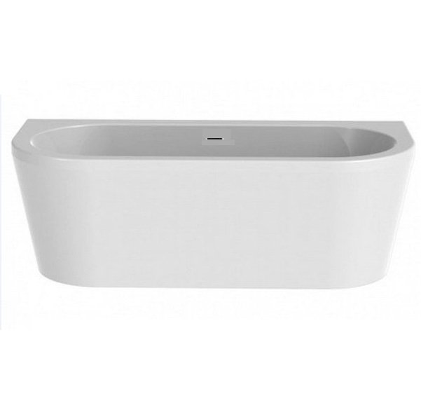 Ванна акриловая Knief Wall 180x80 см с щелевым переливом белый глянцевый 0100277+010009106S