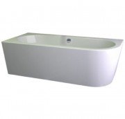 Ванна акриловая Knief Wall Corner R 180x80 см с круглым переливом белый глянцевый 0100077R06+01000910