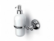 Дозатор для жидкого мыла Ibb British настенный белый/хром BI01DCRO