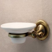 Мыльница для ванной Ibb British настенная металл/керамика бронза BI01BRO
