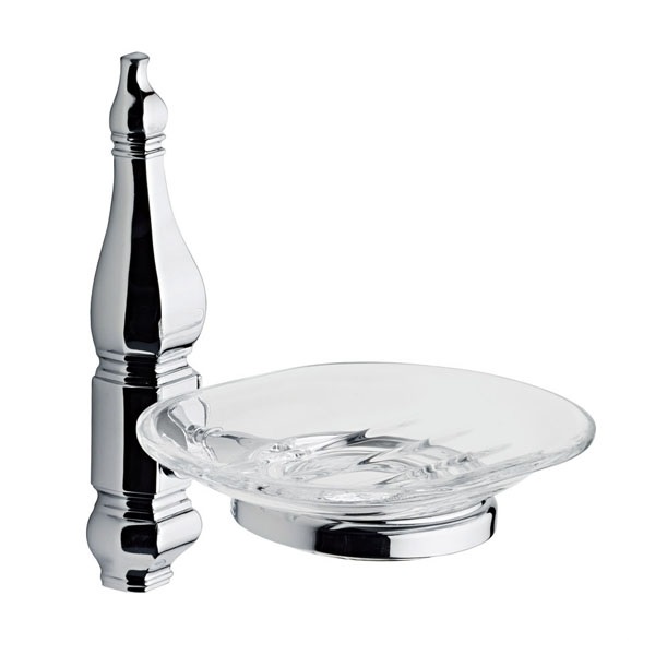 Мильниця для ванною Ibb Queen настінна метал/скло хром QN01CCRO