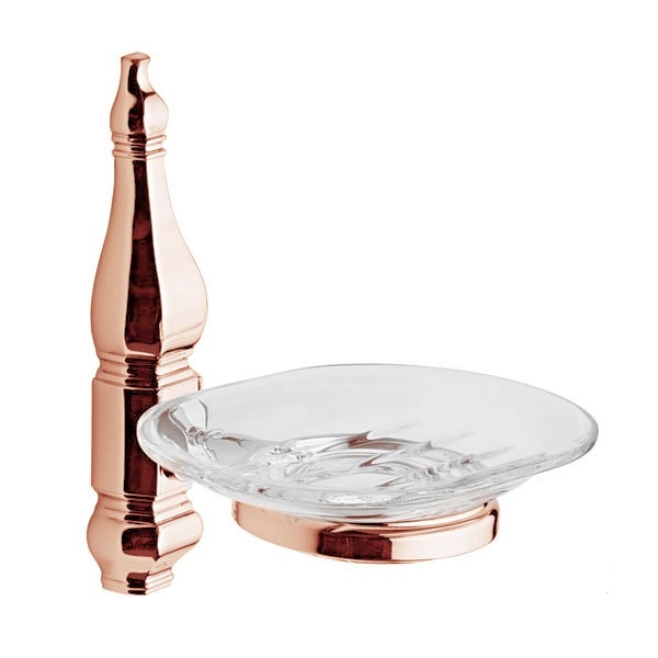 Мильниця для ванною Ibb Queen настінна метал/скло бронза QN01CBRO