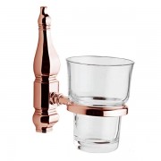 Стакан для зубных щеток Ibb Queen настенный металл/стекло бронза QN02CBRO