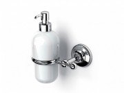 Дозатор для жидкого мыла Ibb British настенный белый/хром BI01DCRO