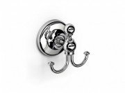 Крючок для ванной Ibb British двойной металл хром BI09CRO