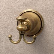 Крючок для ванной Ibb British двойной металл бронза BI09BRO