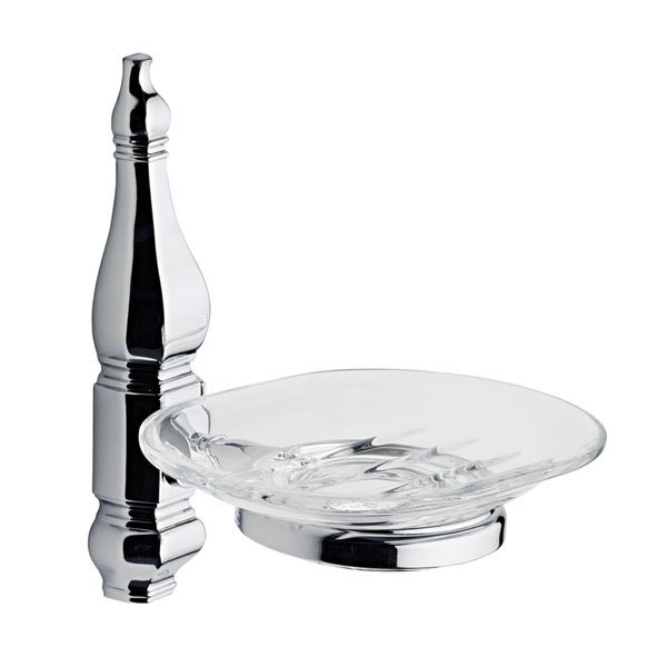 Мыльница для ванной Ibb Queen настенная металл/стекло хром QN01CCRO