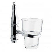 Стакан для зубних щіток Ibb Queen настінний метал/скло хром QN02CCRO