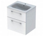 Тумба с раковиной Geberit Selnova Square 58.8х50,2 см ДСП белый глянец 501.236.00.1