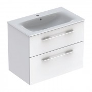 Тумба с раковиной Geberit Selnova Square 78,8х50,2 см ДСП белый глянец 501.240.00.1