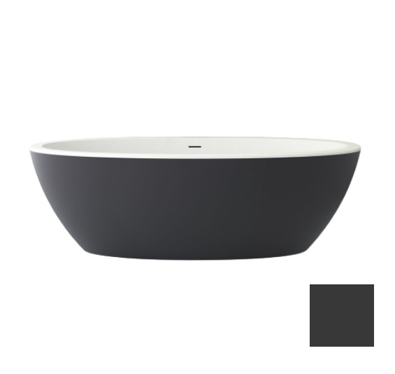 Ванна акриловая Knief Loom XS 170x85 см с щелевым переливом ebony mat 0100258EBWO + 010009106S