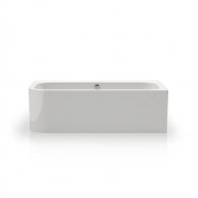 Ванна акриловая Knief Pure Left 180x80 см с круглым переливом белый глянцевый 010004706+010009106