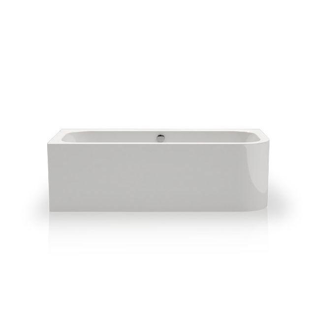 Ванна акрилова Knief Pure Right 180x80 см з круглим переливом білий глянцевий 010004806+010009106