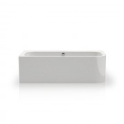 Ванна акрилова Knief Pure Right 180x80 см з круглим переливом білий глянцевий 010004806+010009106