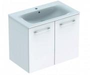Тумба с раковиной Geberit Selnova Square 78,8х50,2 см ДСП белый глянец 501.256.00.1