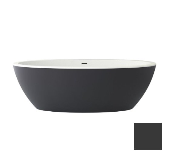 Ванна акриловая Knief Loom XS 170x85 см с щелевым переливом ebony mat 0100258EBWO + 010009106S