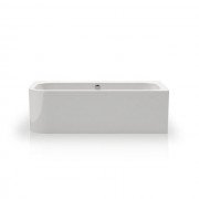 Ванна акриловая Knief Pure Left 180x80 см с круглым переливом белый глянцевый 010004706+010009106