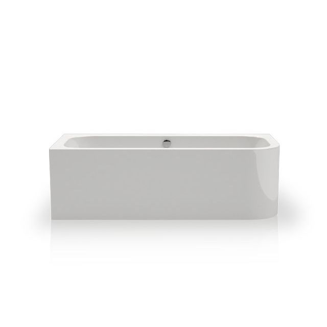 Ванна акриловая Knief Pure Right 180x80 см с круглым переливом белый глянцевый 010004806+010009106