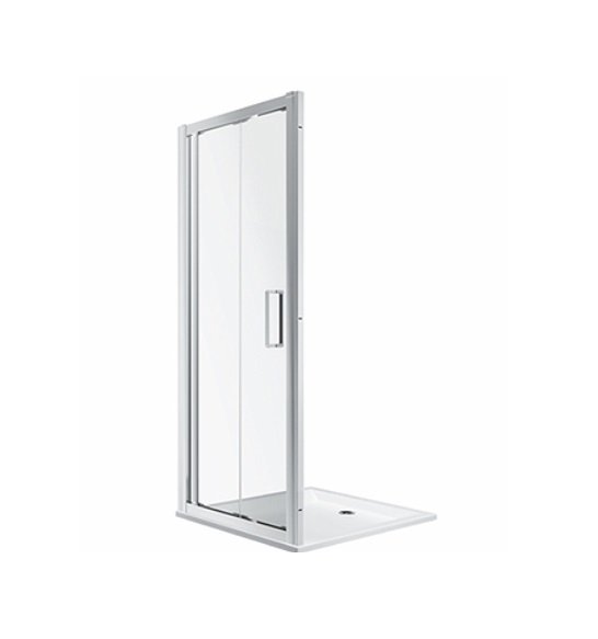 Душевая дверь Kolo Geo Bifold складывающаяся 80х190 см серебряный блеск/прозрачное стекло Reflex 560.116.00.3