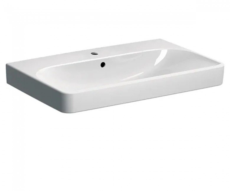 Раковина для ванной Geberit Smyle Square 75х48 см фарфор белый 500.249.01.1