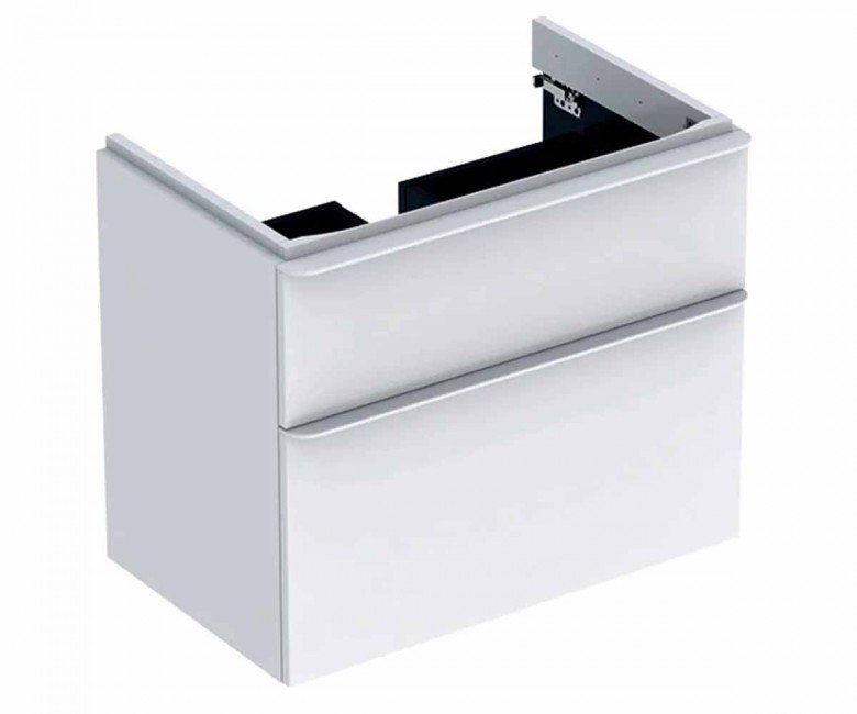 Тумба під раковину Geberit Smyle Square 73,4х47 см підвісна ДСП білий глянець 500.353.00.1