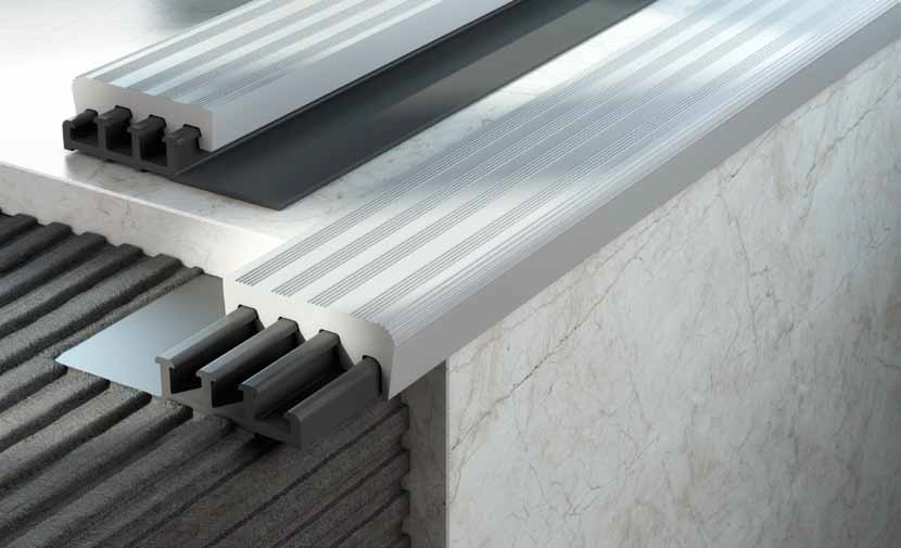 Антиковзаючий профіль для сходів Salag Cirrus ПВХ 2.7 м сірий 130201