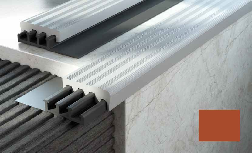 Антискользящий профиль для лестниц Salag Cirrus ПВХ 2.7 м коричневый 130202