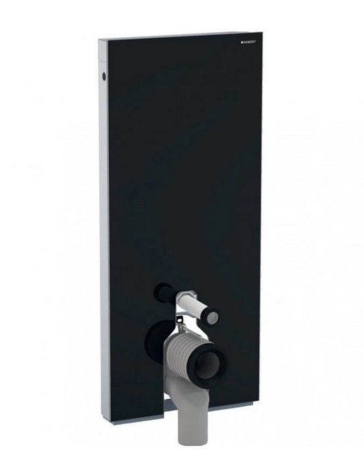 Система інсталяції для підлогового унітазу Geberit Monolith 114 см чорне скло/алюміній чорний хром 131.033.SJ.6