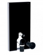 Система инсталляции для напольного унитаза Geberit Monolith Plus 101 см черное стекло/алюминий черный хром 131.201.SJ.6