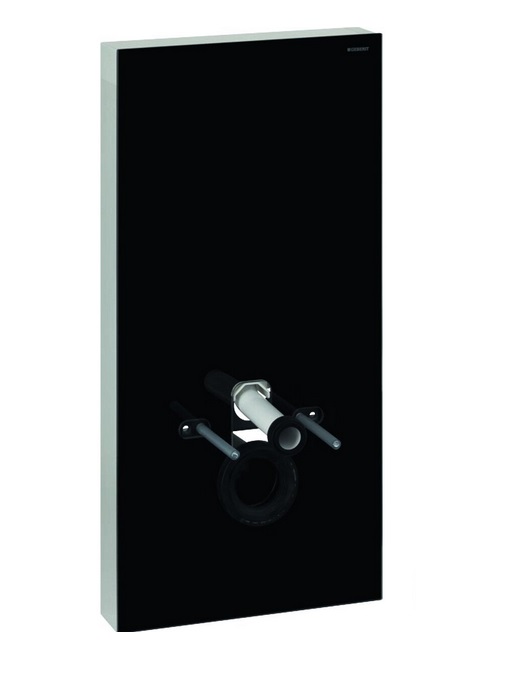 Система инсталляции для подвесного унитаза Geberit Monolith Plus 101 см черное стекло/алюминий черный хром 131.221.SJ.6