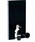 Система инсталляции для напольного унитаза Geberit Monolith 101 см черное стекло/алюминий черный хром 131.001.SJ.6