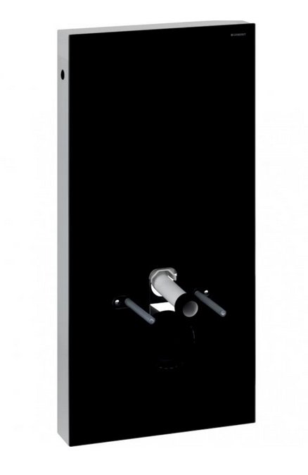 Система інсталяції для підвісного унітазу Geberit Monolith 101 см чорне скло/алюміній чорний хром 131.021.SJ.6