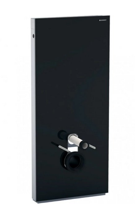 Система інсталяції для підвісного унітазу Geberit Monolith 114 см чорне скло/алюміній чорний хром 131.031.SJ.6