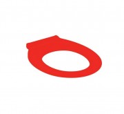 Сиденье для унитаза Geberit Selnova Comfort антибактериальное дюропласт красный 500.134.00.2